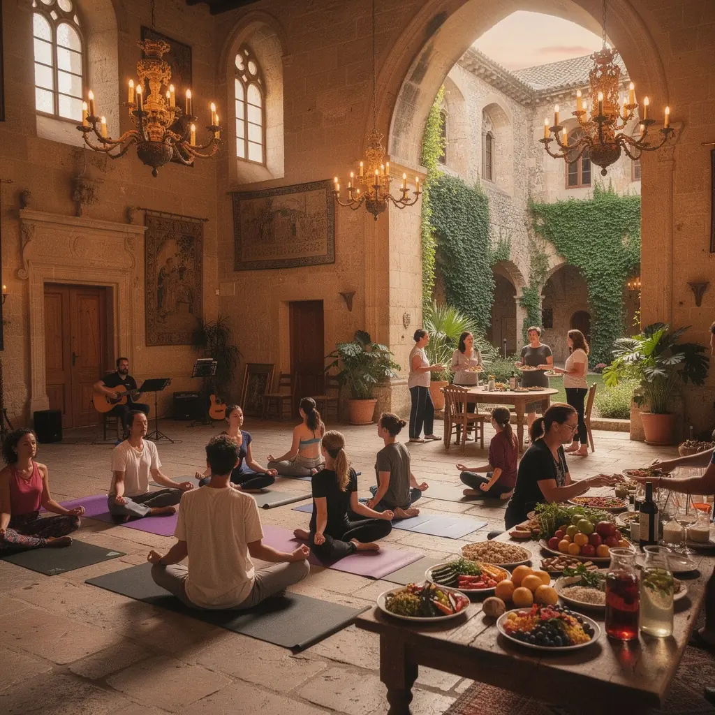 Un plato colorido de alimentos saludables, incluyendo frutas y verduras frescas, presentado artísticamente.